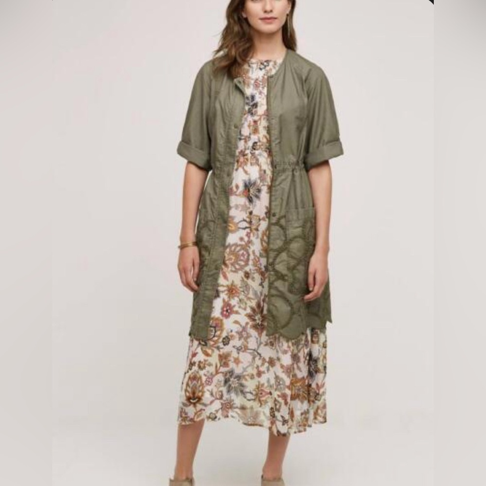 Anthropologie Hei Hei - Moss Scalloped Anorak Jacket - XS (adjustable waist) - Picture 5 of 13